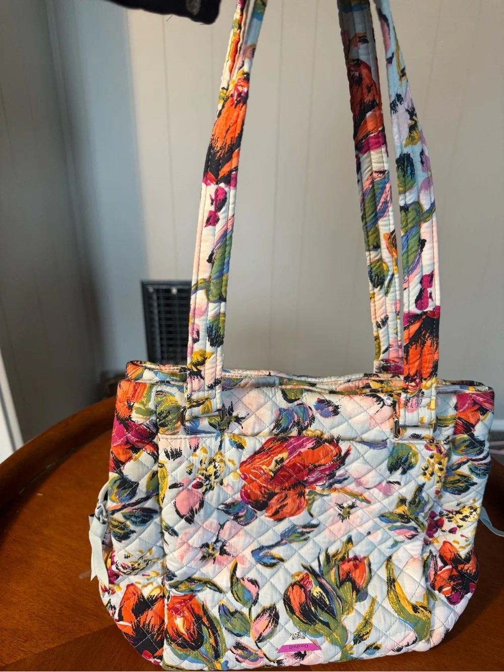 Quilted Floral Shoulder Bag in Multicolor by vera bradley retired print